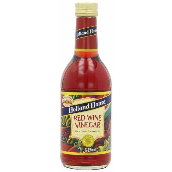 Holland House Vinegar, Red Wine 12 Ounce (Pack of 6)