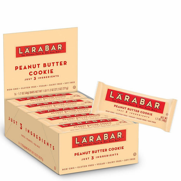 LÄRABAR Larabar Gluten Free Bar, Peanut Butter Cookie, 1.7 oz Bars (16 Count)