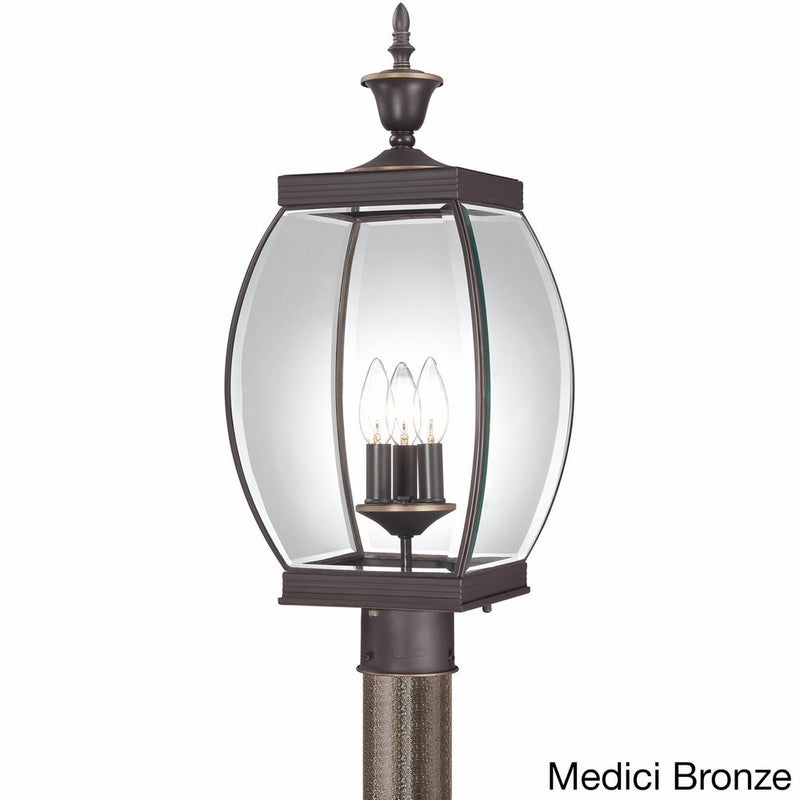 Quoizel OAS9009Z 3-Light Oasis Outdoor Lantern in Medici Bronze