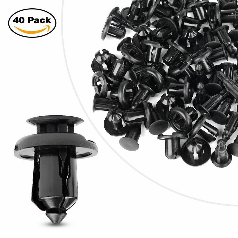 GOOACC Nylon Bumper 10mm Push Fender Flare Fastener Rivet Clips Furniture Assembly Expansion Screws Kit , 40 Pcs / Pack