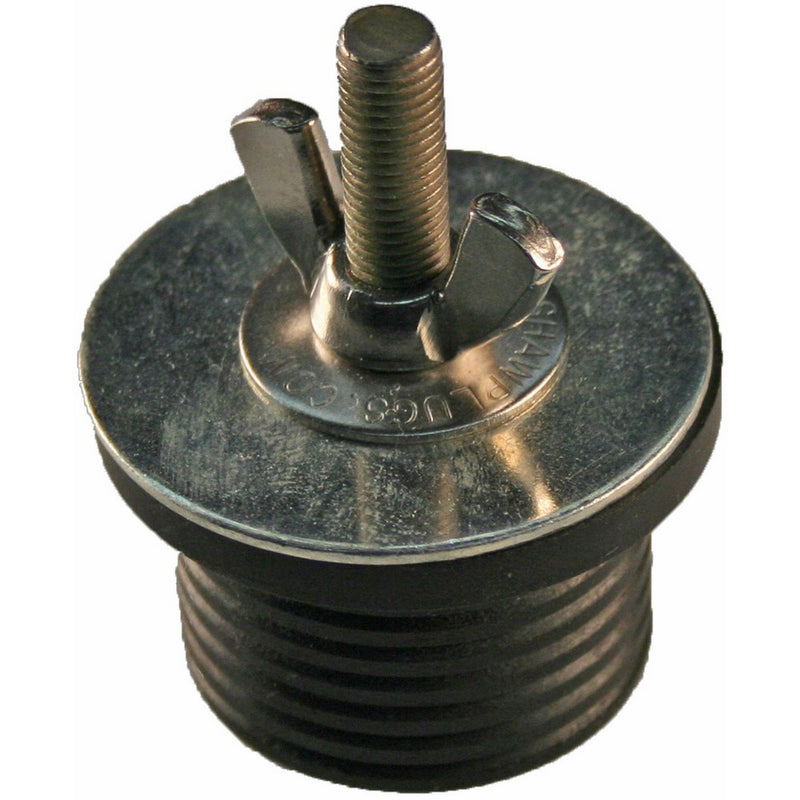 Shaw Plugs 72001 Wing Nut Expandable Neoprene Rubber Plug with Zinc Plated Steel Hardware, 1" x 11/16"