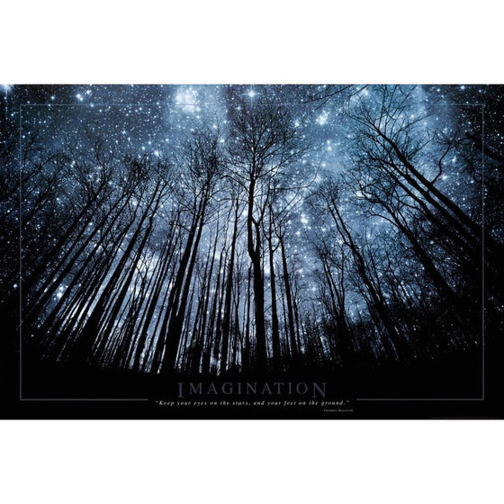 Imagination Keep Your Eyes on the Stars and Your Feet on the Ground Art Print Poster