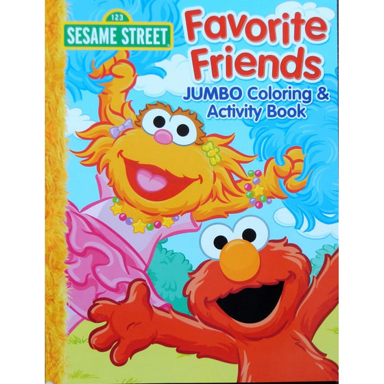 2013 Sesame Street "Favorite Friends" Elmo JUMBO Coloring & activity Book for Kids - 96 Pages