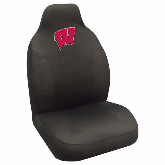 Fanmats NCAA University of Wisconsin Badgers Polyester Seat Cover