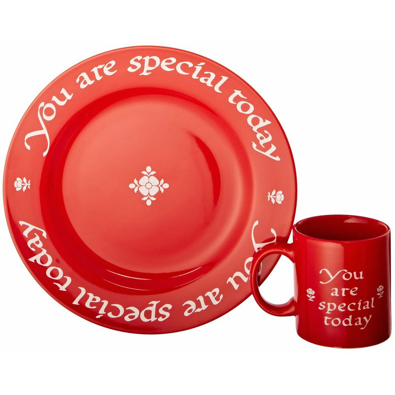 Waechtersbach You are Special Today Plate and Mug Set, Red