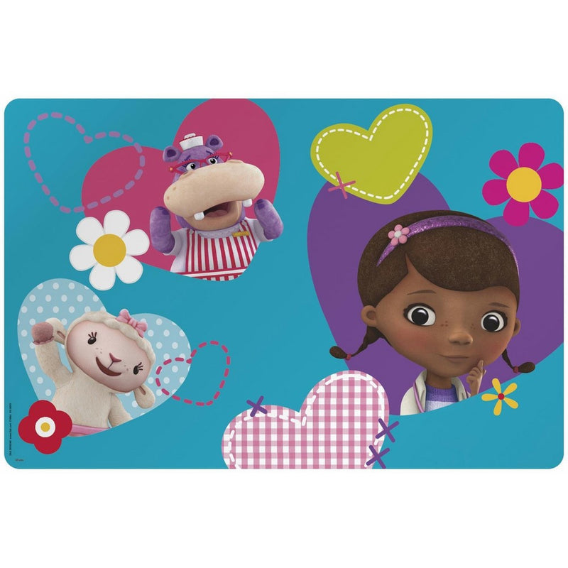 Zak Designs DOCD-1300 Doc McStuffins 17-inch Reusable BPA Free Placemats, Doc McStuffins