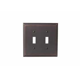 Amerock BP36515ORB Mulholland 2 Toggle Wall Plate - Oil-Rubbed Bronze