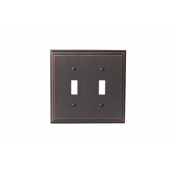 Amerock BP36515ORB Mulholland 2 Toggle Wall Plate - Oil-Rubbed Bronze