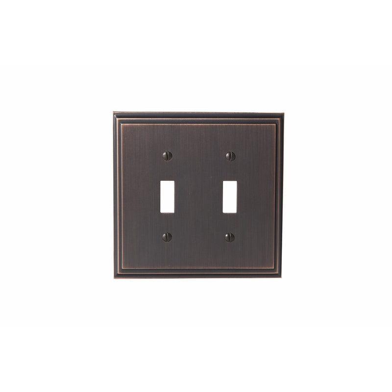 Amerock BP36515ORB Mulholland 2 Toggle Wall Plate - Oil-Rubbed Bronze