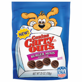 Canine Carry Outs Burger Minis Beef Flavor Dog Snacks, 25-Ounce