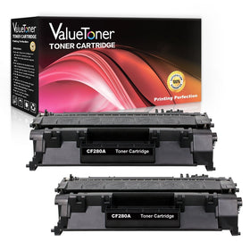 ValueToner Compatible 80A Toner Cartridge Replacement (2 Black) for HP 80A CF280A High Yield for HP LaserJet Pro 400 M401n M401dne M401dn M401dw,HP LaserJet Pro 400 MFP M425dn M425 M425dw Printer