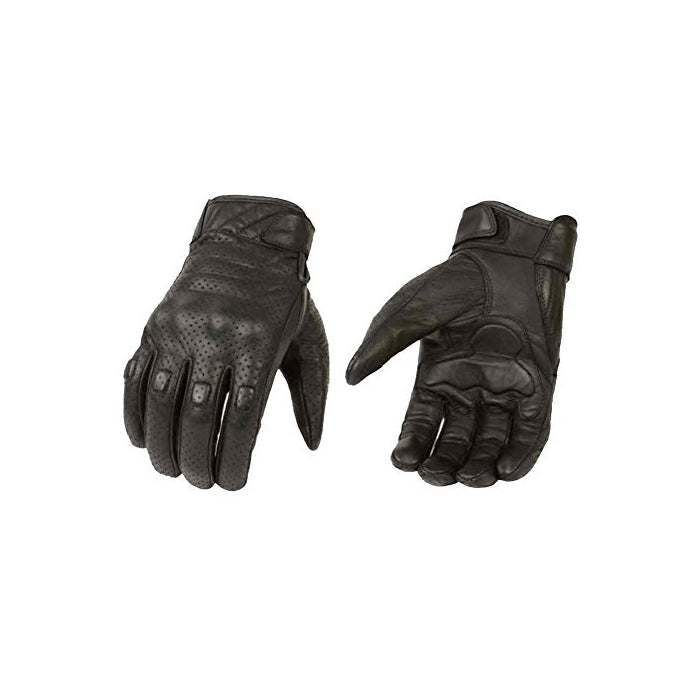 Milwaukee Leather Men's Premium Leather Perforated Cruiser Gloves MG7500 (L)