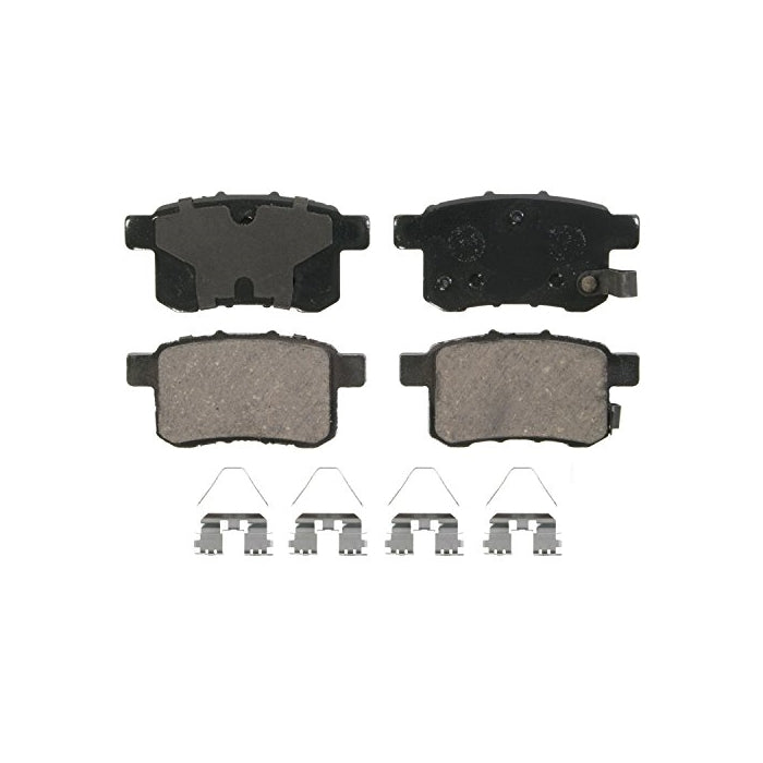 Wagner QuickStop ZD1451 Ceramic Disc Pad Set Includes Pad Installation Hardware, Rear