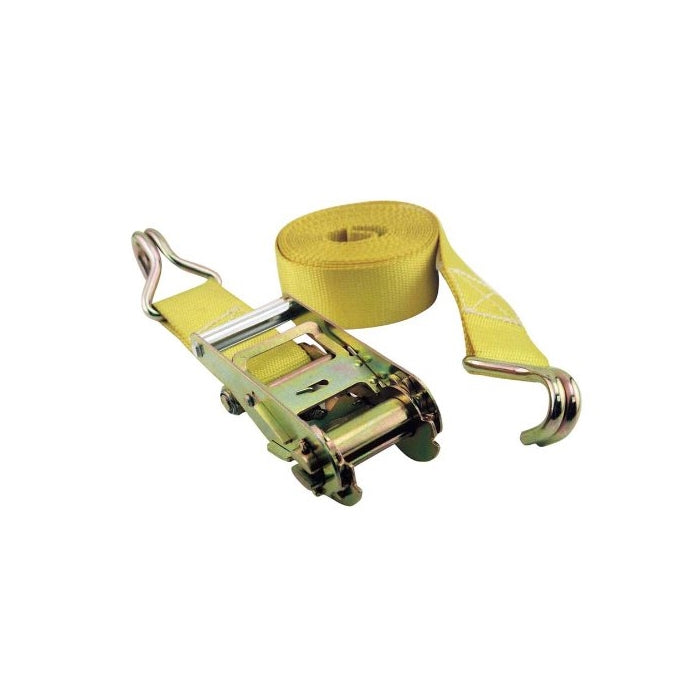 Erickson 52300 Yellow 2" x 15' Medium Duty Ratcheting Tie-Down Strap