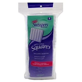 Swisspers 100% Cotton Squares Quilted 160 Count (2 Pack)
