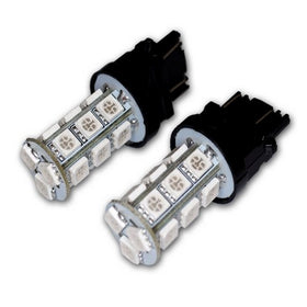 TuningPros LEDRS-3157-AS18 Rear Signal LED Light Bulbs 3157, 18 SMD LED Amber 2-pc Set
