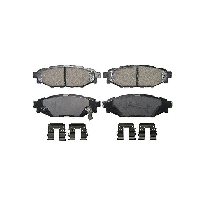 Wagner QuickStop ZD1114 Ceramic Disc Pad Set Includes Pad Installation Hardware, Rear