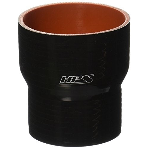 HPS HTSR-300-350-L4-BLK Silicone High Temperature 4-ply Reinforced Reducer Coupler Hose, 50 PSI Maximum Pressure, 4" Length, 3" > 3-1/2" ID, Black