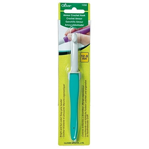 Clover Needlecraft 6550 Amour Crochet Hook, 12 mm