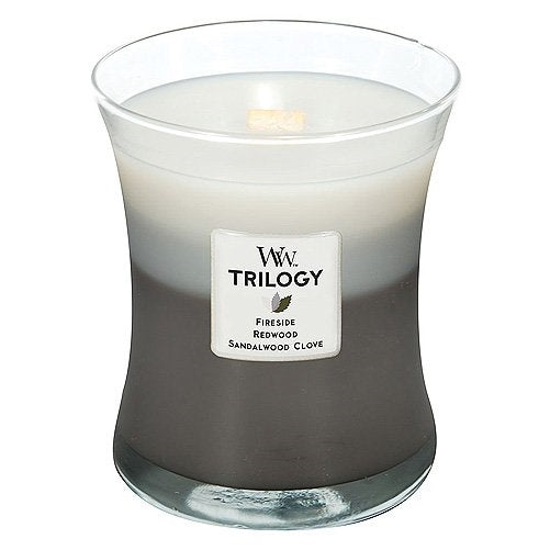 Woodwick Candle Warm Woods Trilogy Medium Jar