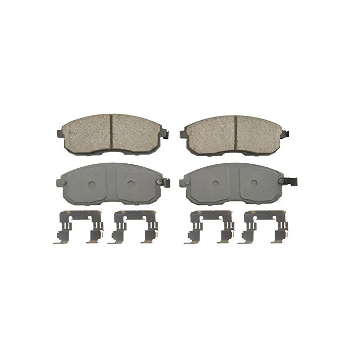 Wagner ThermoQuiet QC815 Ceramic Disc Pad Set With Installation Hardware, Front