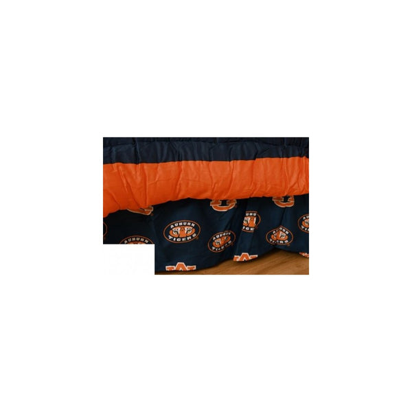 College Covers Auburn Tigers Printed Dust Fashions Ruffle, Queen