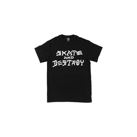 Thrasher Magazine Skate and Destroy Black Men's Short Sleeve T-Shirt - Medium