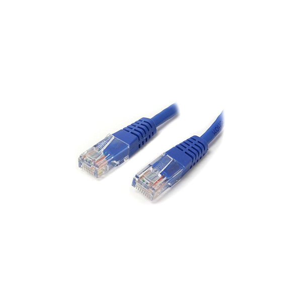 StarTech.com Cat5e Ethernet Cable - 2 ft - Blue - Patch Cable - Molded Cat5e Cable - Short Network Cable - Ethernet Cord - Cat 5e Cable - 2ft