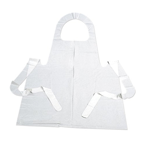 Pacon 91240 Disposable Paint Apron, Sleeveless, White Plastic, 100 Aprons per Pack