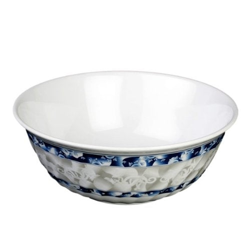 Thunder Group 12-Pack Blue Dragon 48-Ounce Swirl Bowl, 8-Inch Diameter, Blue