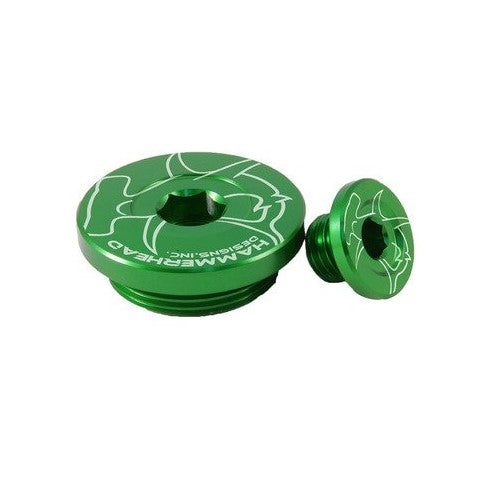 Engine Plugs - Hammerhead Designs - GREEN - Kawasaki KX250F (later model), KX450F