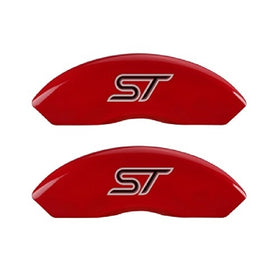 MGP Caliper Covers 10231SST1RD Caliper Cover with Red Powder Coat Finish, (Set of 4)