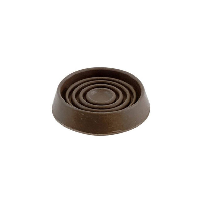 Shepherd 9077 1-3/4" Brown Round Cushioned Rubber Caster Cups 4 Count