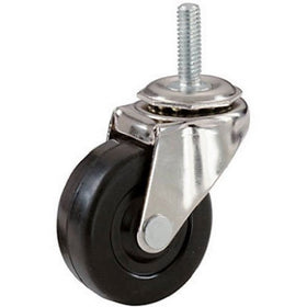 Shepherd Hardware 9195 3-Inch Stem Caster, Soft Rubber Wheel, 3/8-Inch Stem Diameter, 90-lb Load Capacity