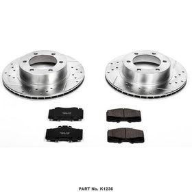 Power Stop K1236 Front Z23 Evolution Brake Kit with Drilled/Slotted Rotors and Ceramic Brake Pads