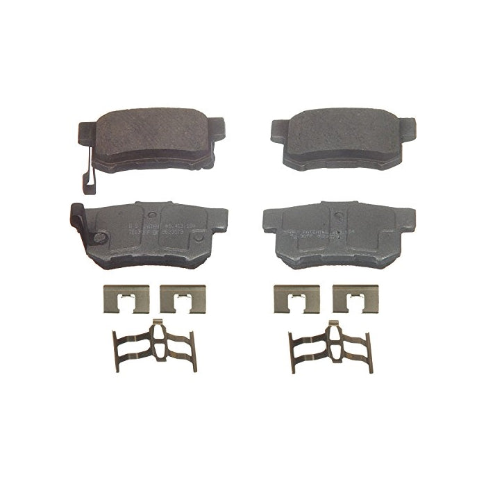 Wagner ThermoQuiet QC536 Ceramic Disc Pad Set With Installation Hardware, Rear