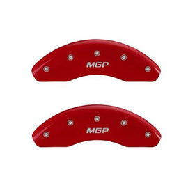 MGP Caliper Covers 20204SMGPRD 'MGP' Engraved Caliper Cover with Red Powder Coat Finish and Silver Characters, (Set of 4)