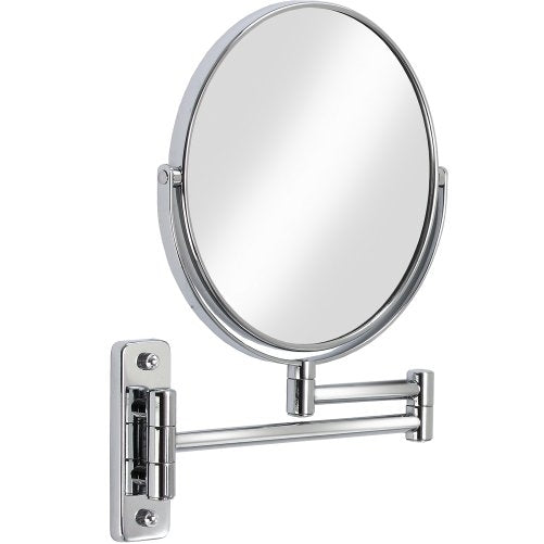 Better Living Products Cosmo Wall Mount Mirror with Folding Arm, 8-Inch, Chrome