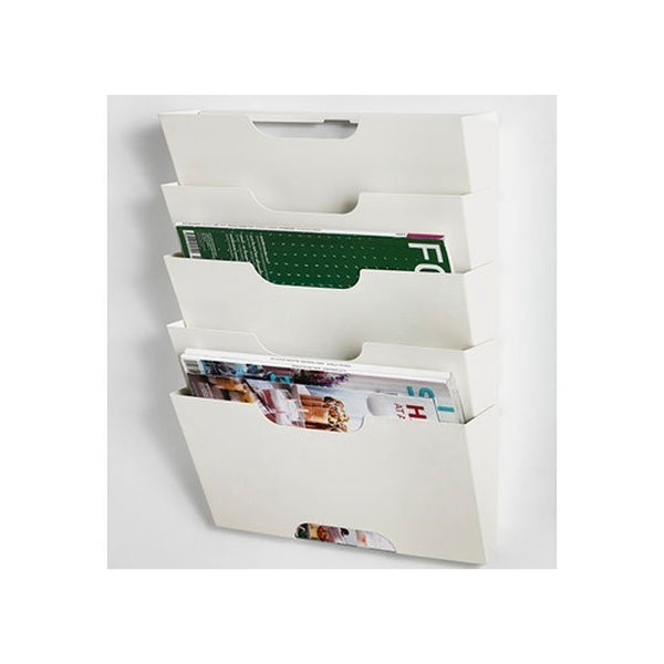 Ikea Kvissle 5 Shelve MetalWall Magazine File Rack, White