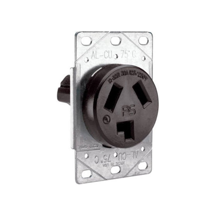 Legrand - Pass & Seymour 3860CC6 Flush Outlet 30-Amp 125-volt/250-volt Three Pole Three Wire