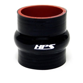 HPS Silicone Hoses HTSHC-225-BLK Silicone High Temperature 4-ply Reinforced Straight Hump Coupler Hose, 85 PSI Maximum Pressure, 3" Length, 2-1/4" ID, Black