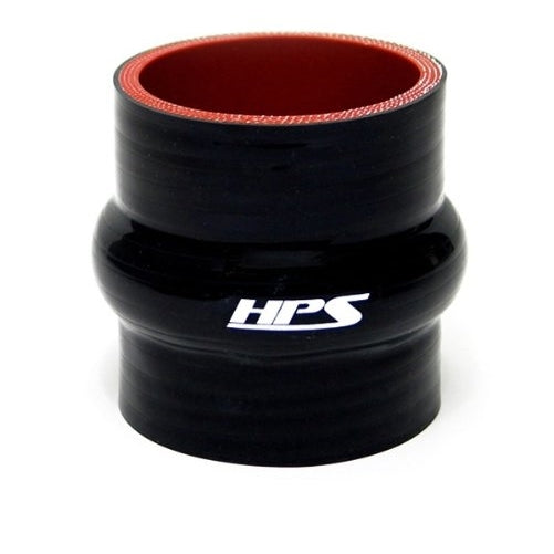 HPS Silicone Hoses HTSHC-225-BLK Silicone High Temperature 4-ply Reinforced Straight Hump Coupler Hose, 85 PSI Maximum Pressure, 3" Length, 2-1/4" ID, Black