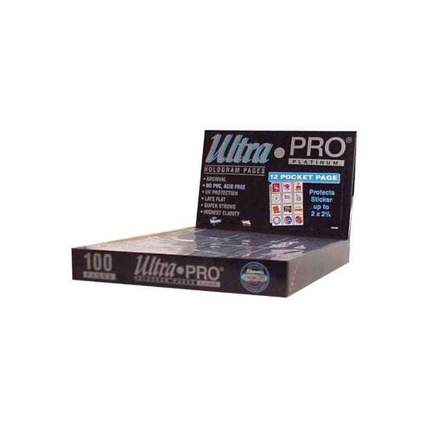 Ultra Pro 12-Pocket Platinum Page with 2-1/4" X 2-1/2" Pockets 100 ct.