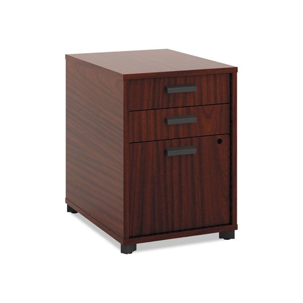 HON Manage Pedestal File - 2 Pencil Drawers with 1 File Drawer, 15-3/4"W, Chestnut (HMNG15PED)