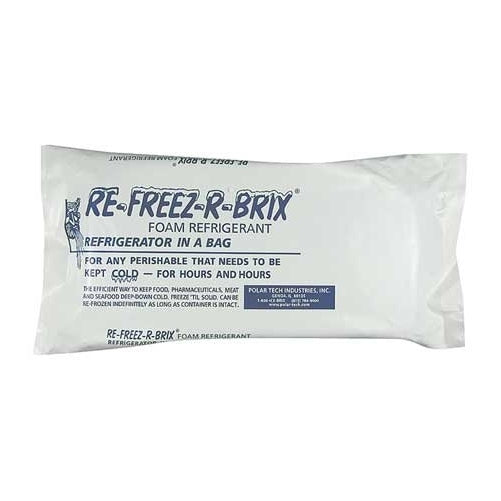 Polar Tech RB30 Re-Freez-R-Brix Foam Refrigerant Pack, 9" Length x 4" Width x 1-1/2" Thick (Case of 3)