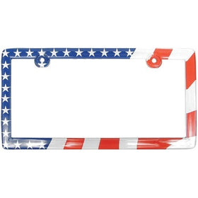 Custom Accessories 92720 Clear American Flag License Plate Frame