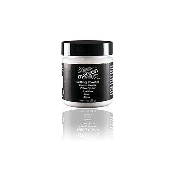 Mehron Makeup Setting Powder, 1 oz (Ultra White)