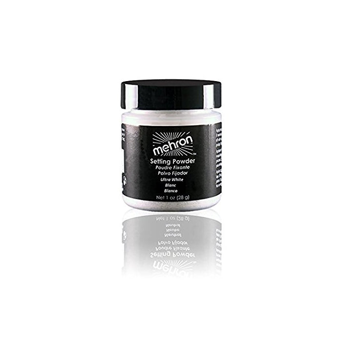 Mehron Makeup Setting Powder, 1 oz (Ultra White)