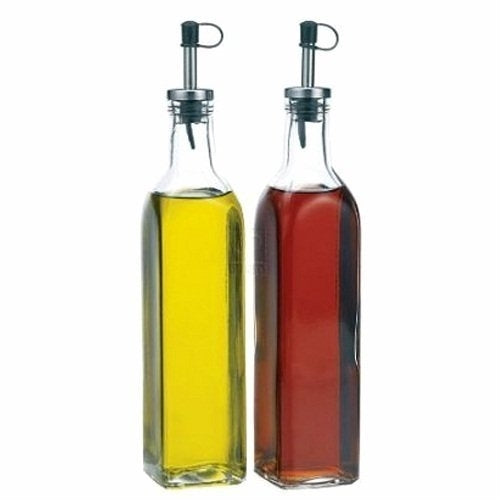 Glass Oil & Vinegar Dispenser Cruet bottles, Set of 2