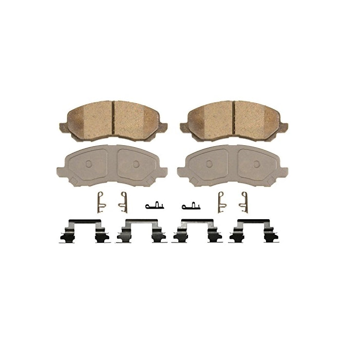 Wagner ThermoQuiet QC866 Ceramic Disc Pad Set With Installation Hardware, Front
